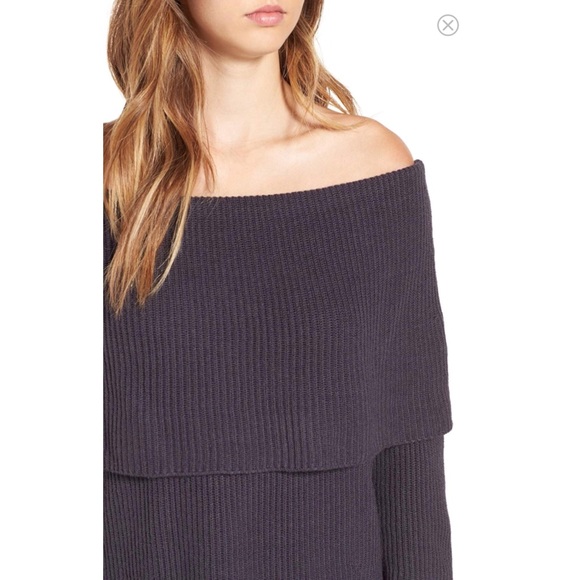 Nordstrom Off the Shoulder Knit Sweater SZ Small - Picture 5 of 7